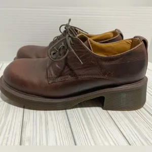 Vintage Dr. Martens Gibson Shoes woman Brown Leather made in England SZ 7 US 9
