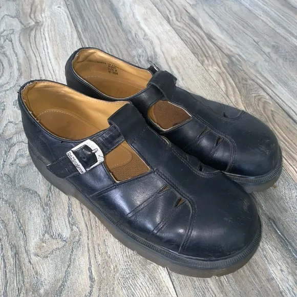 Vintage Dr Martens T-Bar 8366 Mary Jane Shoes Size 8 UK Men 9 Women 10 Y2K 90s