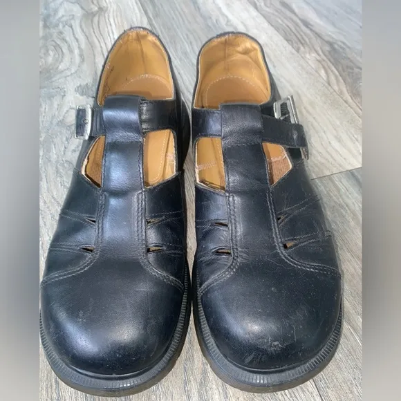 Vintage Dr Martens T-Bar 8366 Mary Jane Shoes Size 8 UK Men 9 Women 10 Y2K 90s