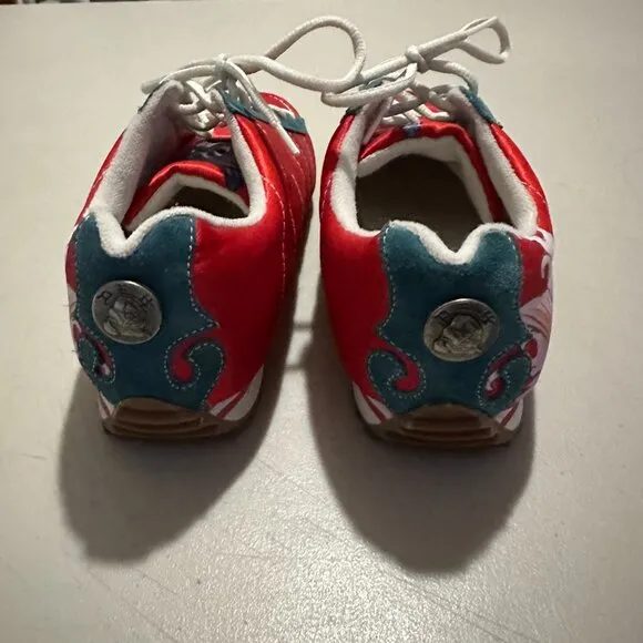 Vintage Ed Hardy Y2K Size 6 Women Sneakers Animal Print Koy Fish Shoes
