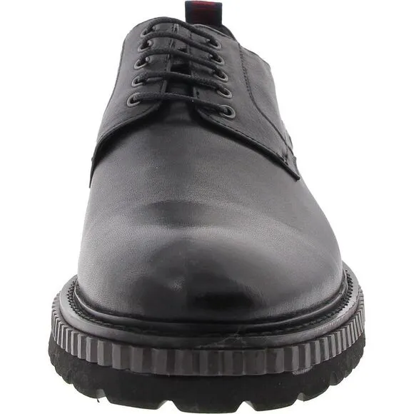 Vintage Foundry Co. Mens LOGAN Black Lace-Up Leather Derby Shoes New