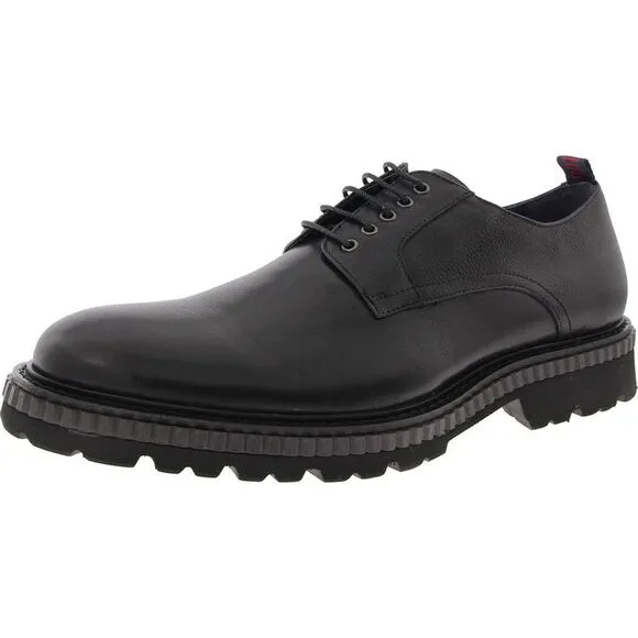 Vintage Foundry Co. Mens LOGAN Black Lace-Up Leather Derby Shoes New