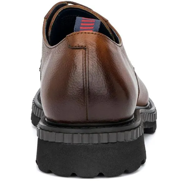 Vintage Foundry Co. Mens LOGAN Tan Lace-Up Leather Derby Shoes New
