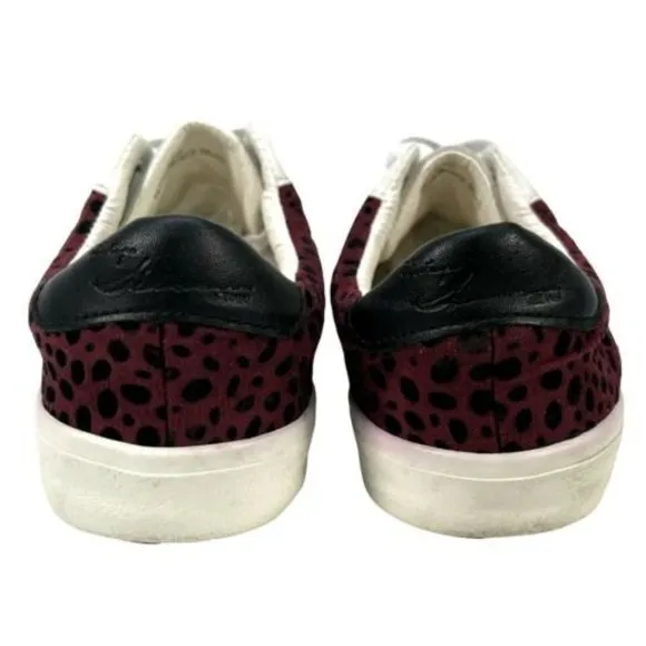 Vintage Havana Dina Wine Maroon Leopard Print Womans Size 10 Shoes Sneakers