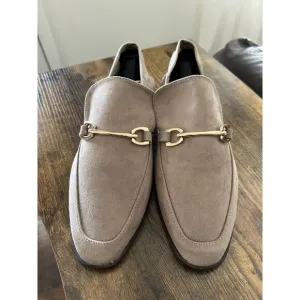 Vintage Havana Polly‎ Shoes Women's Size 8.5 Taupe Beige Suede Bit Loafer Flats