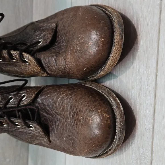 Vintage Justin Mens Y2K Leather 90 shoes combat sz 8D