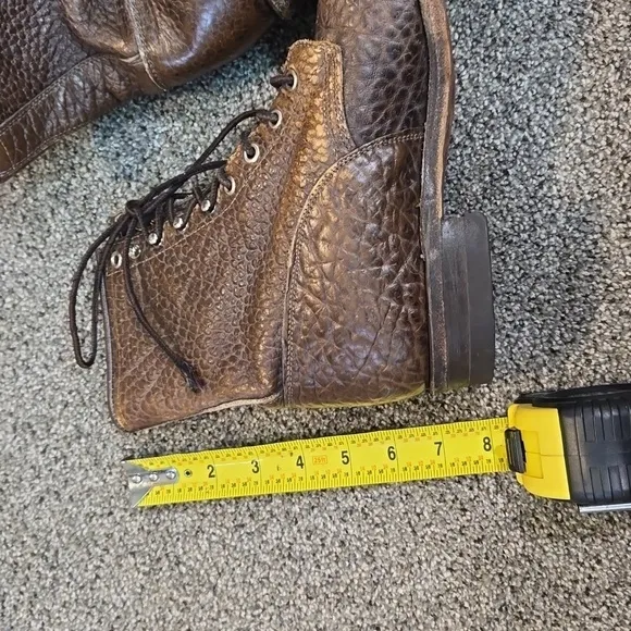 Vintage Justin Mens Y2K Leather 90 shoes combat sz 8D