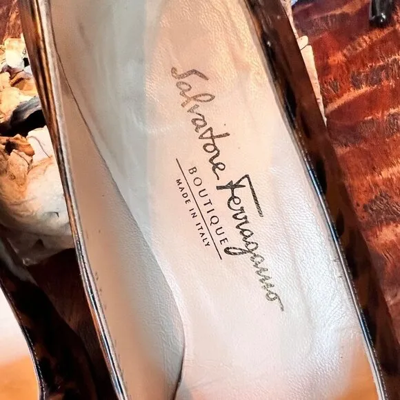 Vintage Leopard Salvador Ferragamo 8M