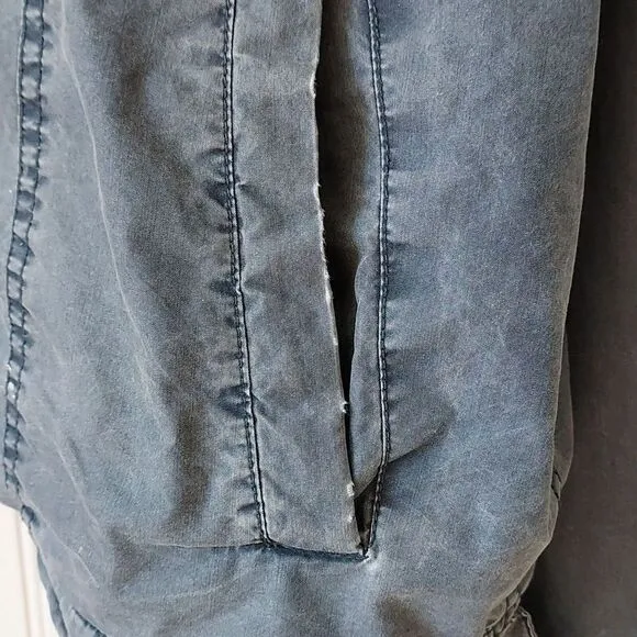 Vintage Levi's Men's XXL Bomber‎ Jacket Blue Distressed Hooded Coat