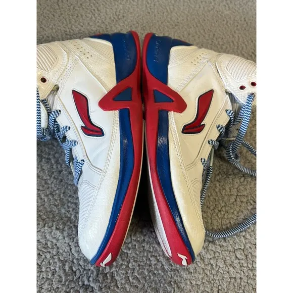 Vintage Li Ning Baron Davis VTG Basketball Shoes Mens 10.5 Red White Blue