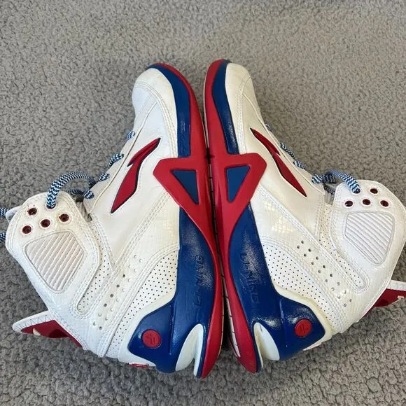 Vintage Li Ning Baron Davis VTG Basketball Shoes Mens 10.5 Red White Blue