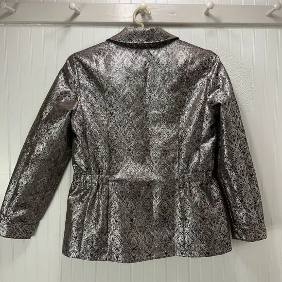 VINTAGE LouLou De La Falaise brown and silver metallic jacket