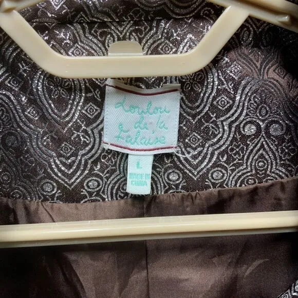 VINTAGE LouLou De La Falaise brown and silver metallic jacket