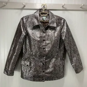 VINTAGE LouLou De La Falaise brown and silver metallic jacket