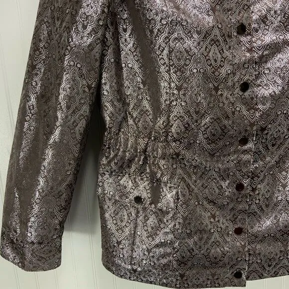 VINTAGE LouLou De La Falaise brown and silver metallic jacket