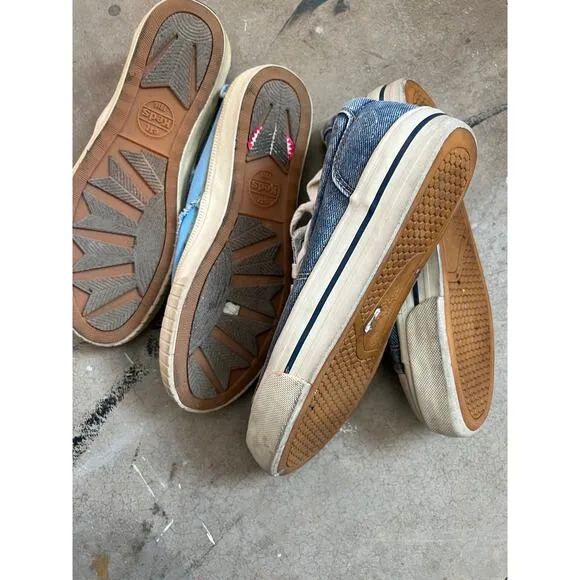Vintage Low top Sneaker Lot blue kids, denim, lace up, shoes