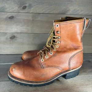 vintage matterhorn mens size 13 shoes brown leather comfort logging boots
