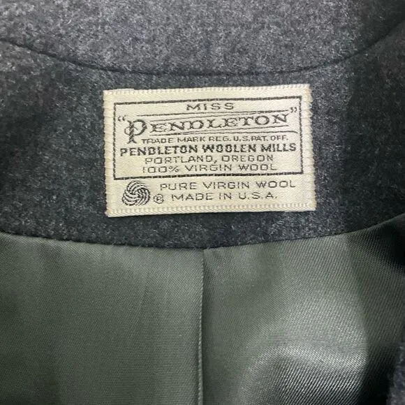 VINTAGE MISS PENDLETON Gray Wool Blazer