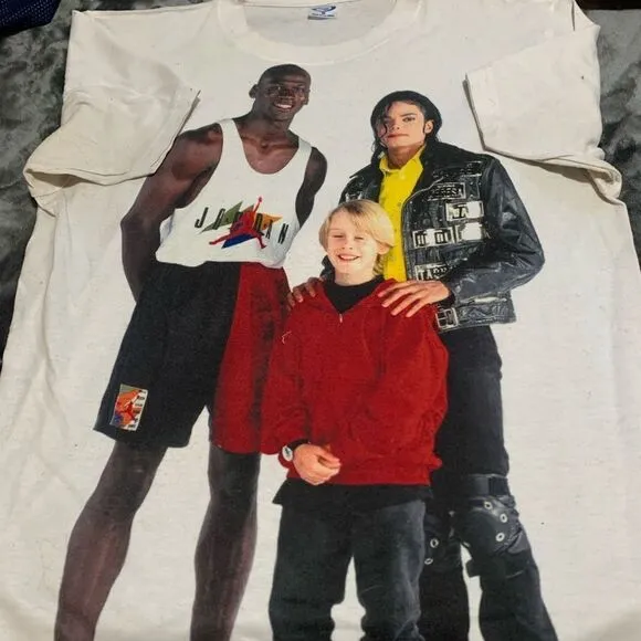 vintage Nike 90s Jordan Its gotta be the shoes Michael Jackson Macaulay Culkin