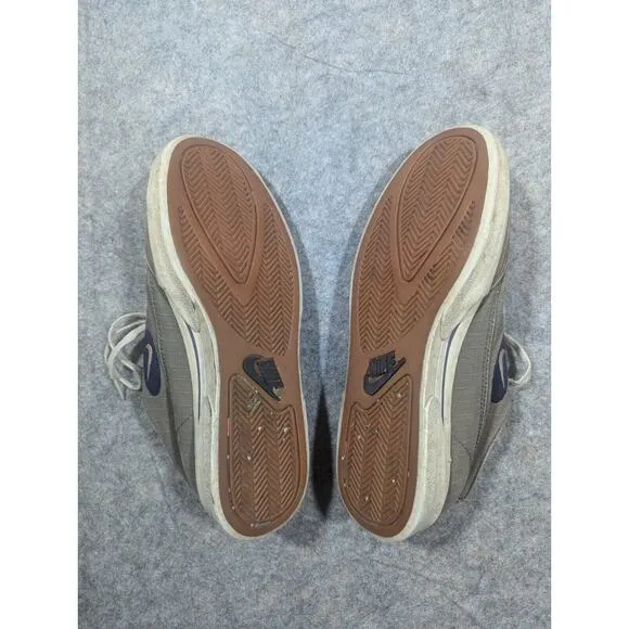 Vintage Nike All Court Canvas Gray Blue Skate Shoes Mens Size 6.5
