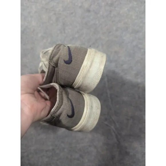 Vintage Nike All Court Canvas Gray Blue Skate Shoes Mens Size 6.5