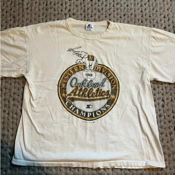 Vintage Oakland A's athletics 1988  t-shirt size xl
