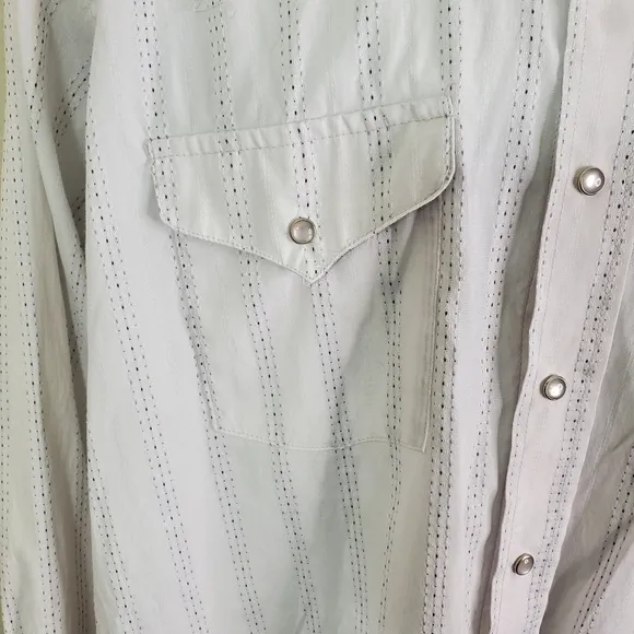Vintage Panhandle Slim Mens Size 18 x 36 Button Down Western Shirt Pearl Snaps