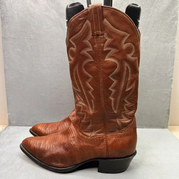 Vintage Panhandle Slim Mens Size 9.5 (EE) Cowboy Boots Exotic Genuine Lizard