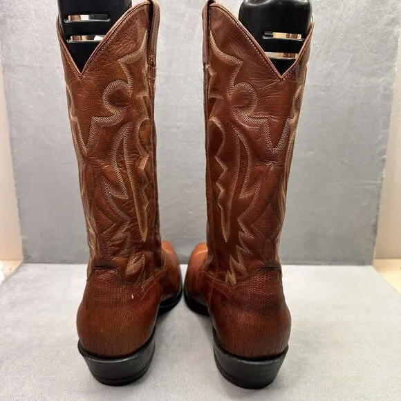 Vintage Panhandle Slim Mens Size 9.5 (EE) Cowboy Boots Exotic Genuine Lizard