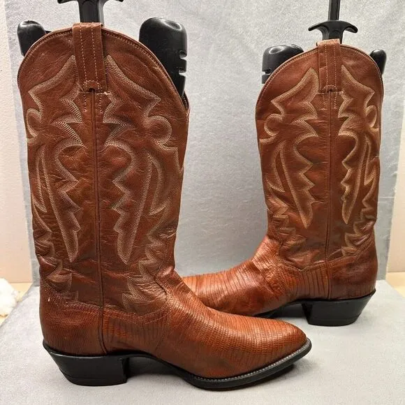 Vintage Panhandle Slim Mens Size 9.5 (EE) Cowboy Boots Exotic Genuine Lizard