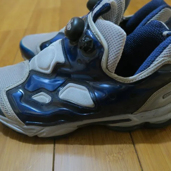 Vintage Reebok Pump Instapump Millenium DMX Shoes Men's 6 Blue Gray (Read) Y2K