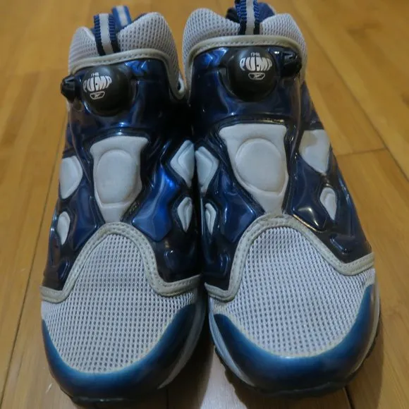 Vintage Reebok Pump Instapump Millenium DMX Shoes Men's 6 Blue Gray (Read) Y2K