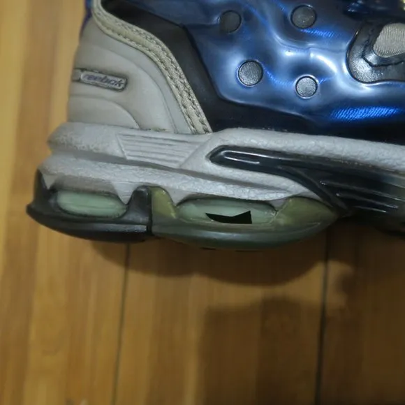 Vintage Reebok Pump Instapump Millenium DMX Shoes Men's 6 Blue Gray (Read) Y2K