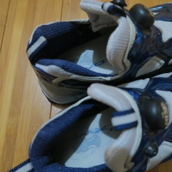 Vintage Reebok Pump Instapump Millenium DMX Shoes Men's 6 Blue Gray (Read) Y2K