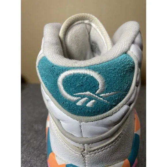 Vintage Reebok Question Mid White Noise Allen Iverson Shoes Mens Size 9.5