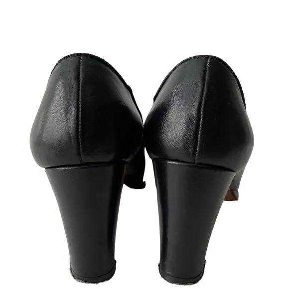 Vintage Salzburger Trachten Buckle Leather Heels in Size EU 37 Made in Italy