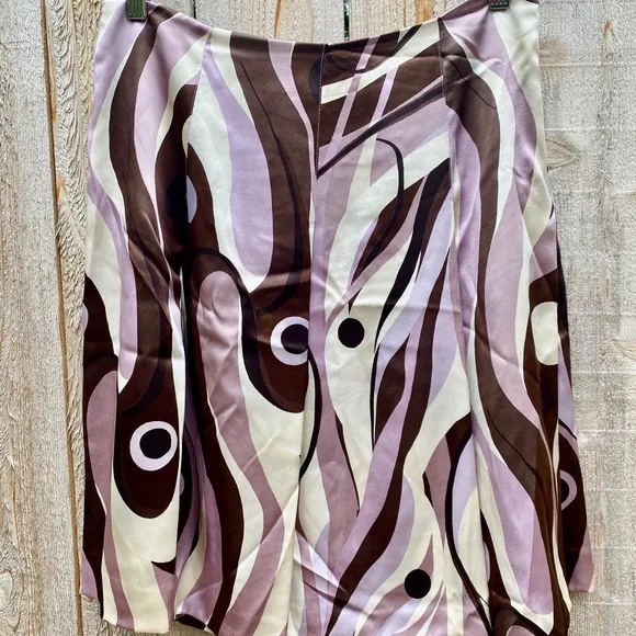Vintage Silk Skirt Plum Pleated