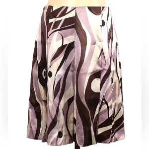 Vintage Silk Skirt Plum Pleated