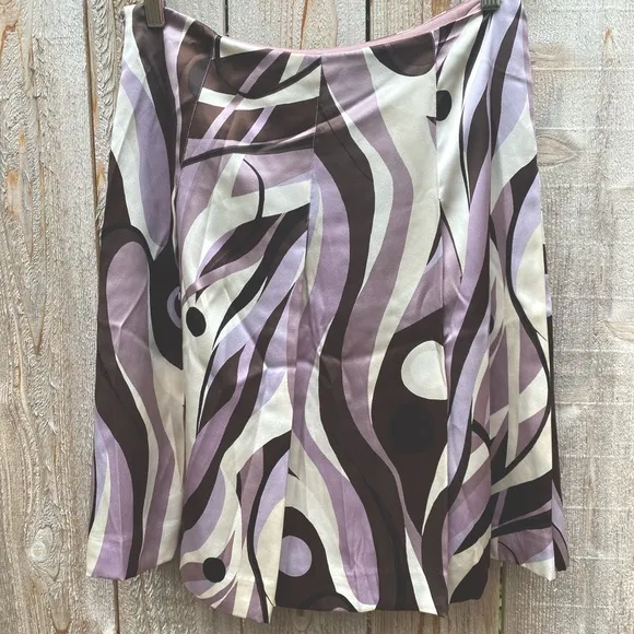 Vintage Silk Skirt Plum Pleated