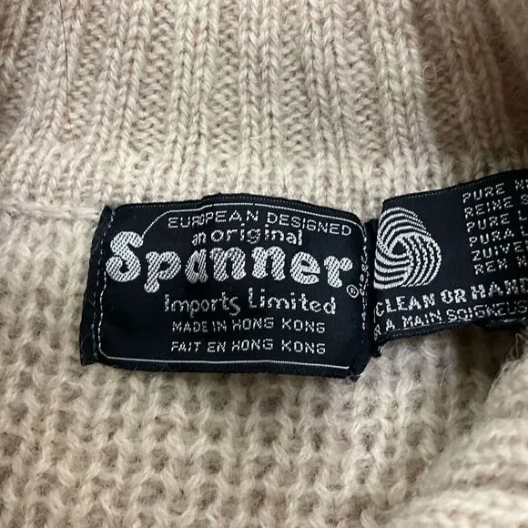 VINTAGE SPANNER 100% Wool Cardigan
