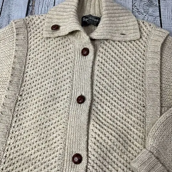 VINTAGE SPANNER 100% Wool Cardigan