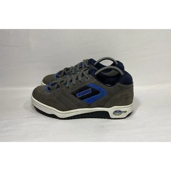 Vintage Vans Status Skateboarding Shoes Fat Tongue Men’s Sz 7.5 29210 Gray Blue