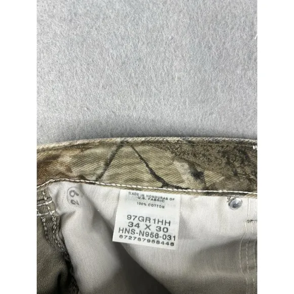 Vintage Wrangler Pants Mens 34x30 Realtree Camo Double Knee Denim