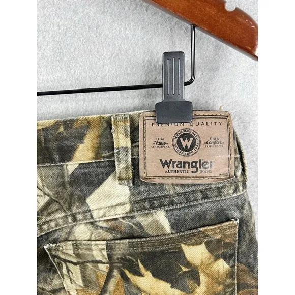 Vintage Wrangler Pants Mens 34x30 Realtree Camo Double Knee Denim
