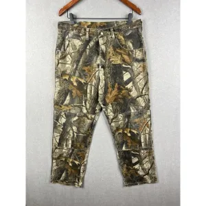Vintage Wrangler Pants Mens 34x30 Realtree Camo Double Knee Denim