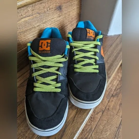 Vintage Y2K chunky DC Men's Pure Tx Shoe, black/multi, Size 13