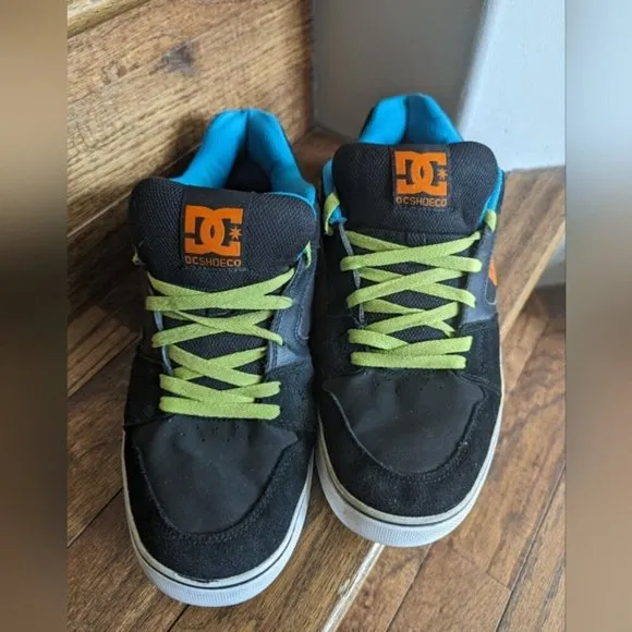 Vintage Y2K chunky DC Men's Pure Tx Shoe, black/multi, Size 13