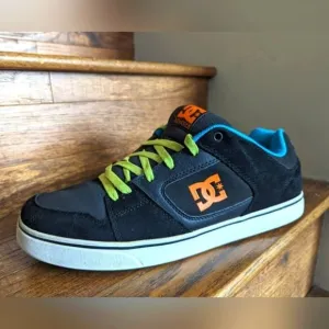 Vintage Y2K chunky DC Men's Pure Tx Shoe, black/multi, Size 13