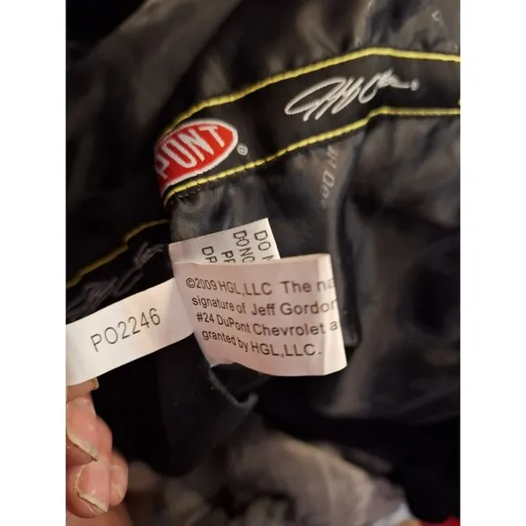 Vintage Y2K Jeff Hamilton Jeff Gordon Black DuPont Nascar Racing Jacket XL