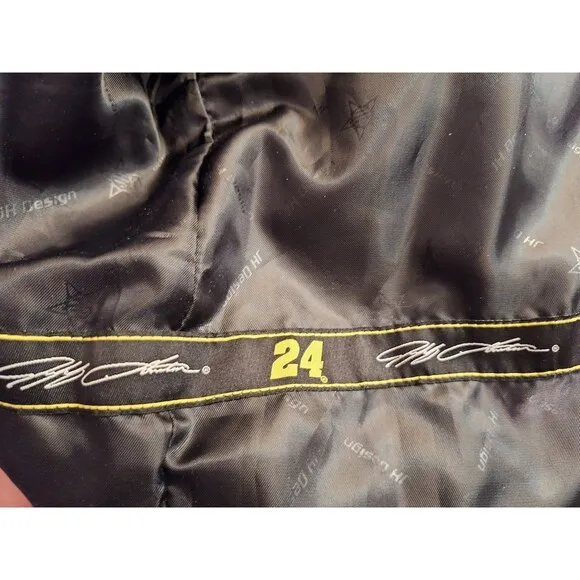 Vintage Y2K Jeff Hamilton Jeff Gordon Black DuPont Nascar Racing Jacket XL